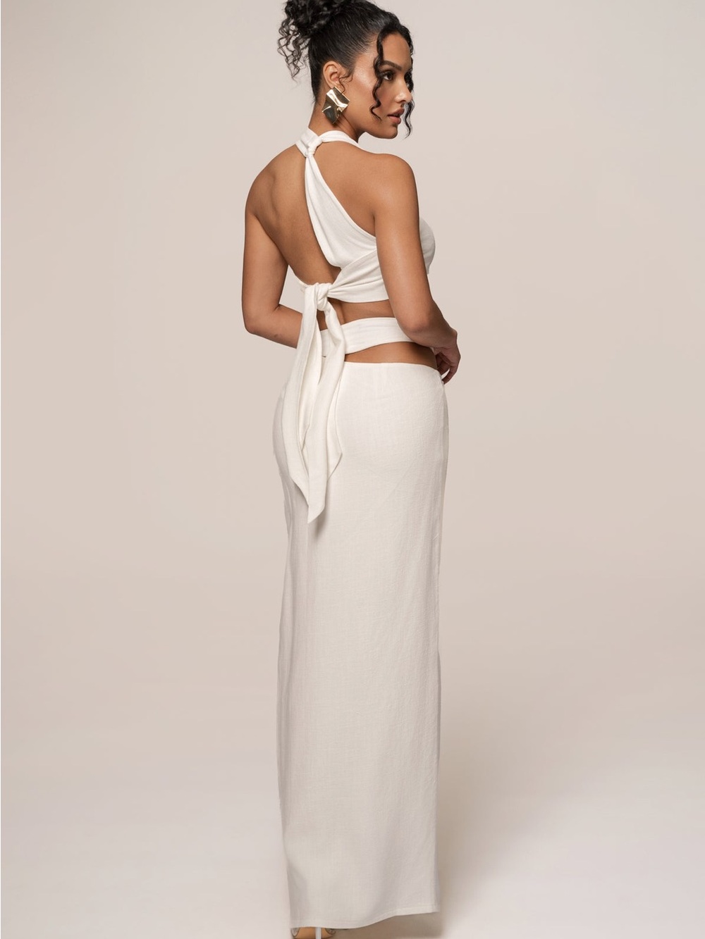 JLUXLABEL IVORY NEW AGE TWO PIECE SKIRT SET - Picture 2 of 4